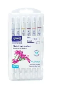 Koh-I-Noor Flamastry dwustronne 12 kolor�w