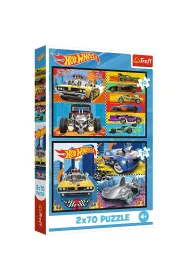 Puzzle 2x70 el. Samochodziki Hot Wheels Trefl