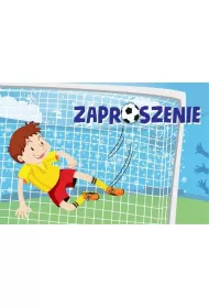 Kukartka Zaproszenie ZZ-069 Pi�karz, bramka 5 szt.