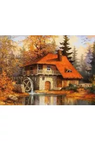 Norimpex Diamentowa mozaika Dom z mynem jesieni 30x40cm 2000130