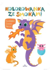 Kolorowanka ze smokami (z brokatem)