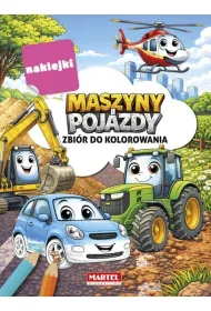 Zbi�r do kolorowania z naklejkami Maszyny i pojazdy