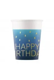 Godan Kubeczki papierowe Happy Birthday 200ml 8 szt.
