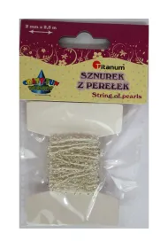 Titanum Sznurek koralik�w 2mm/2,5m.srebrne 16199D *