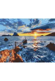 Norimpex Malowanie po numerach 40x50cm Wzburzone morze, zachd soca 1007682