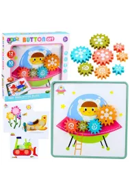 Puzzle kreatywne geometryczne ko�a z�bate 25el. LeanToys