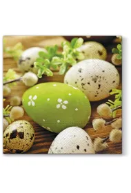 Paw Serwetka Lunch Decor Wielkanoc Eggs among Catkins 33x33 20szt./op.