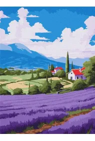 Ideyka Malowanie po numerach - Lawendowe przestrzenie 30x40cm