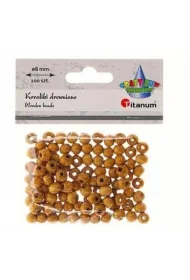 Titanum Koraliki drewniane lakierowane br�zowe 1000 szt
