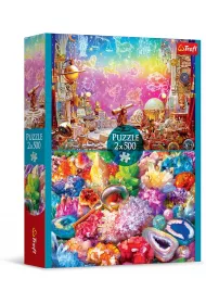 Puzzle 2x500 el. Kosmos i kryszta�y Trefl