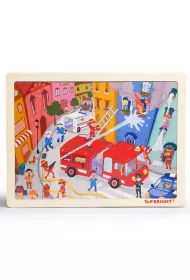 Puzzle drewniane 24 el. stra�acy Brimarex