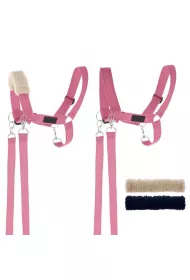Kantar dla Hobby Horse wodze + futerka r�owy Skippi