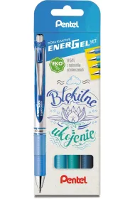 Pentel Zestaw pi�r EnerGel BL77 b��kitne ukojenie 4 szt.