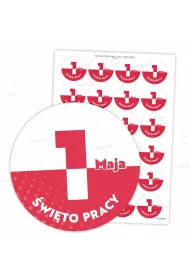LearnHow Naklejki patriotyczne 1 maja 40 mm 24 szt.