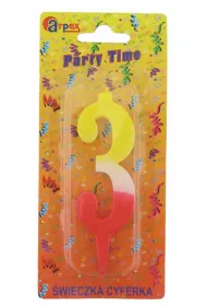 Arpex �wieczki Urodzinowe Party Time Cyfra 3 D9905-3