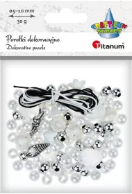 Pere�ki dekoracyjne, zestaw do zrobienia bi�uterii tonacja bia�a TITANUM CRAFT-FUN SERIES
