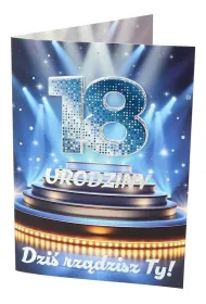 Nero Karnet A B6 18 urodziny niebieskie 18-003