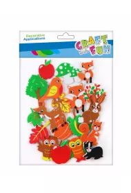 Craft with Fun Naklejki piankowe samoprzylepne Zwierz�ta le�ne
