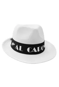 Godan Kapelusz Al Capone bia�y