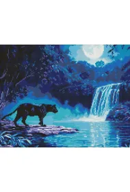 Ideyka Diamentowa mozaika - Nocny drapie�nik 40x50cm