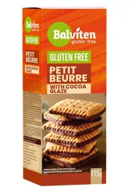 Balviten Herbatniki petit beurre z dodatkiem polewy kakaowej bezglutenowe 115 g