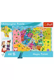 Puzzle 44 el. Mapa Polski dla dzieci Trefl