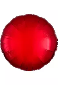 Amscan Balon foliowy metalik czerwony okr�g�y 43cm