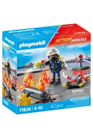 Playmobil Action Heroes Stra�ak z pomp� wodn� 71826