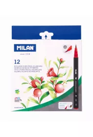 Milan Flamastry p�dzelkowe 12 szt.