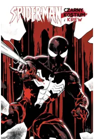 Czer�, biel i krew Spider-man. Czarny kostium i krew