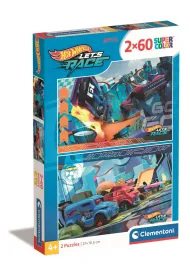 Puzzle 2x60 el. SuperColor. Hot Wheels Clementoni