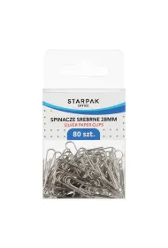 Spinacz metalowy srebrny 80szt etui  STARPAK 563702