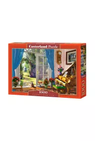 Puzzle 1000 el. Widok pokoju w drzwiach Castorland