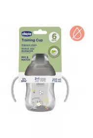 Chicco Kubek z twardym ustnikiem 200ml szary 6m+