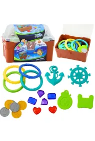 Zestaw skarb�w do nurkowania w skrzyni br�z 21el LeanToys