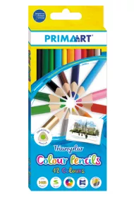 Prima Art Kredki o��wkowe tr�jk�tne 12 kolor�w