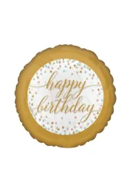 Amscan Balon foliowy Happy Birthday Pastel Confetti
