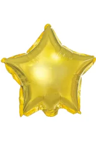 PartyDeco Balony foliowe Gwiazdka, 25cm, z�oty: 1op./25szt.