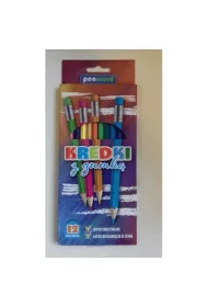 Penword Kredki o��wkowe z gumk� 12 kolor�w
