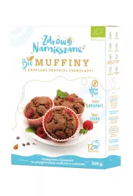 Zdrowo Namieszane Mieszanka na muffinki z kroplami gorzkiej czekolady bezglutenowa 300 g Bio