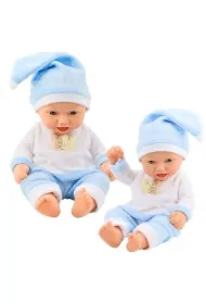 Lalka bobas w niebieskiej po�amce LeanToys