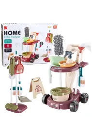 Zestaw Do Sprz�tania Dla Dzieci W�zek Mop Wiadro LeanToys