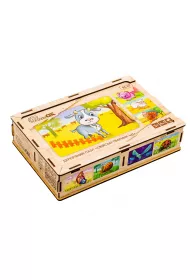 Puzzle drewniane 4w1 zwierzta domowe PuzzleOK