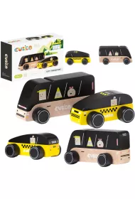 Drewniany zestaw Transport miejski Cubika