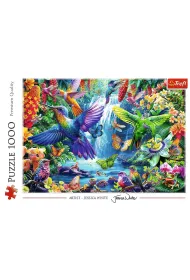Puzzle 1000 el. Kolibry w tropikach Trefl