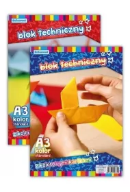 InSpiria Blok techniczny A3 kolorowy 160g 10 kartek 10 szt.
