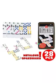 Domino 28 el. metalowe opakowanie Leantoys