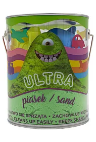 Ultra Piasek - puszka 900g zielony + 4 du�e foremki Pojazdy + 2 narz�dzia Epee