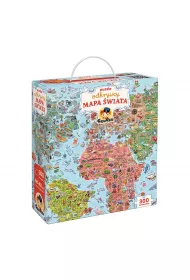 Puzzle CzuCzu 300 el. Odkrywcy Mapa wiata Bright Junior Media
