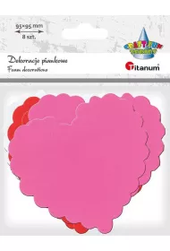 Titanum Dekoracje piankowe serca z falbank� mix 8 szt.